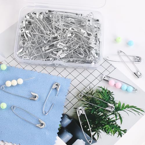 100 Pack Silver Safety Pins Assorted (100 Count)