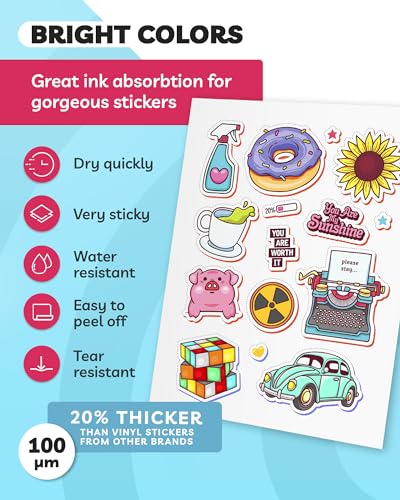 Sticker Paper for Inkjet Printer (30 Count)