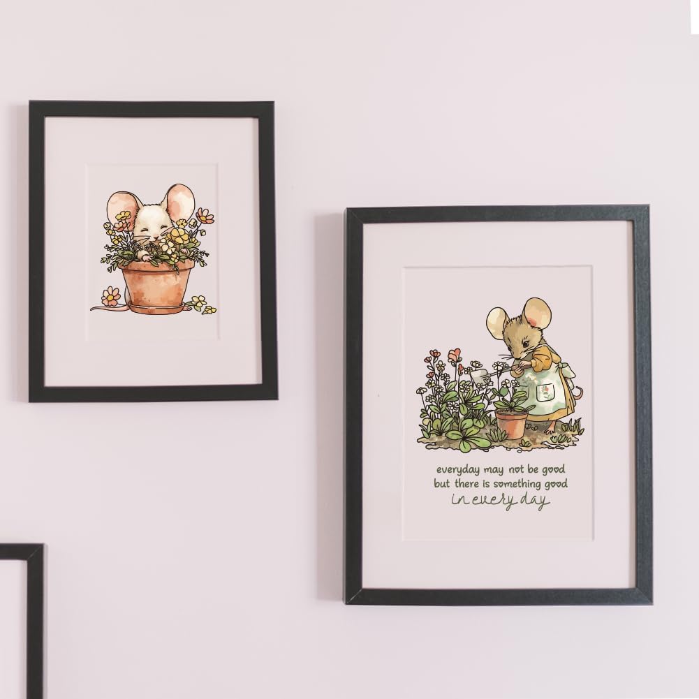 Cute Mouse Garden Planting Flowers Animal Clear Stamps for Scrapbooking DIY Crafting Paper Crafting Card Making Garden Friends Cut Dies Set Happy - Crafty Corner