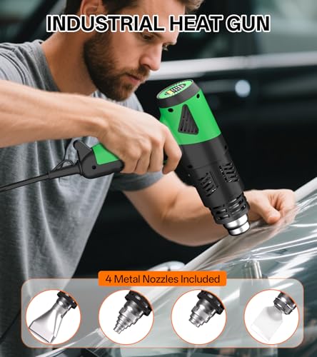 Heat Gun 1800W Variable Temperature Hot Air Gun with 4 Nozzles