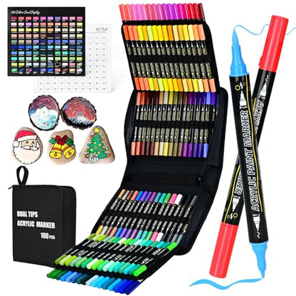 100 Pack Acrylic Paint Pens (100 Count)