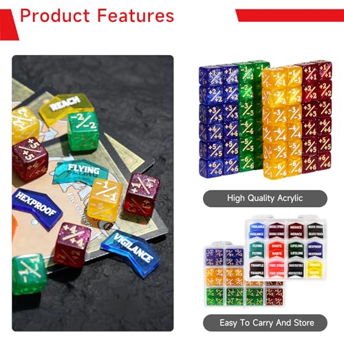 108PCS 12mm MTG Counter Dice +1