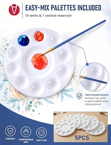 Paint Brush & Palette Set (25 Count)