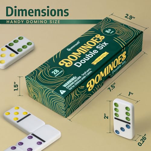 Dominos Set for Adults and Kids with Colored Dots