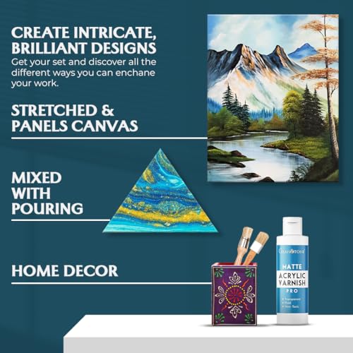 Matte Acrylic Varnish 6.76 fl oz 200 ml (6.76 Fl Oz)