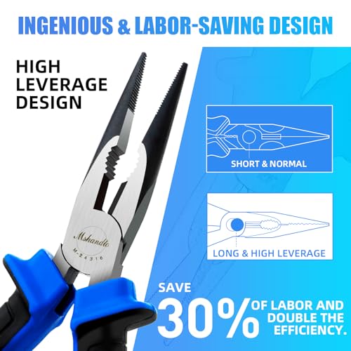Needle Nose Pliers 6.5" Long Nose Pliers for Wire Bending