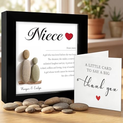Personalized Niece Pebble Art Frame