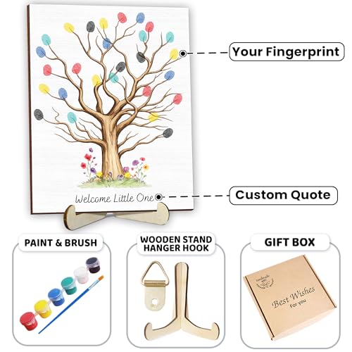 Personalized Fingerprint Art Tree Sign