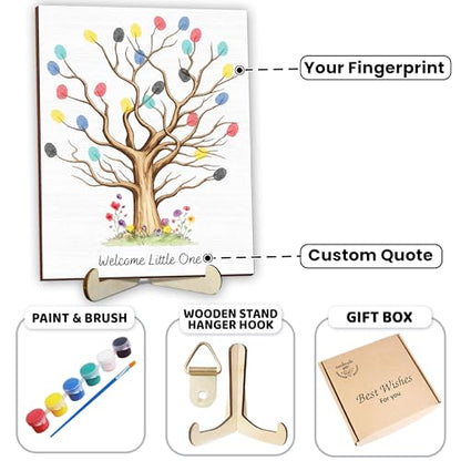 Personalized Fingerprint Art Tree Sign