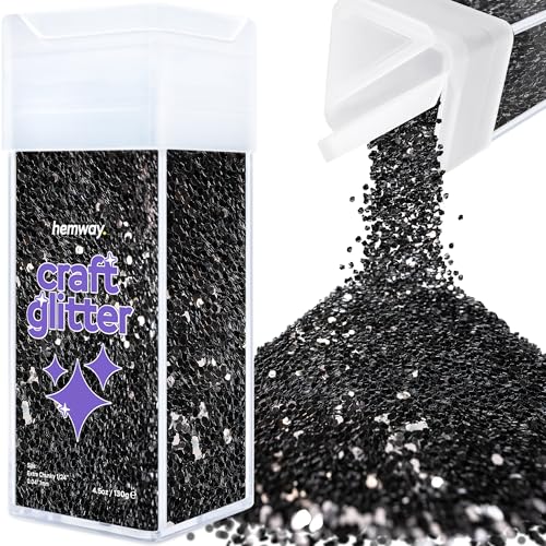 Craft Glitter Shaker Black 130g Extra Chunky (4.5 Ounce)