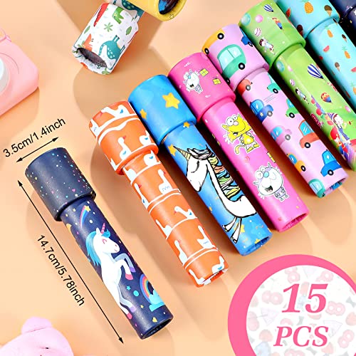 15 Pcs Classic Kaleidoscopes Kids Birthday Party Favor Old Fashioned Vintage Educational Toys Stocking Stuffers Goodie Bag Fillers for Classroom School Return Gifts Carnival Prizes (15 Count)