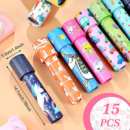 15 Pcs Classic Kaleidoscopes Kids Birthday Party Favor Old Fashioned Vintage Educational Toys Stocking Stuffers Goodie Bag Fillers for Classroom School Return Gifts Carnival Prizes (15 Count)