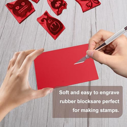 25 Pcs 4"x6" Rubber Carving Blocks (25 Count)