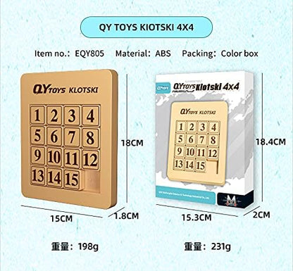 Cuberspeed magnetized Klotski Puzzle Slide Number Puzzle Puzzle Brain Teasers Toy Tangram Jigsaw Intelligence 15 Klotski Puzzle