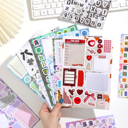 1000+ Pcs Alphabet Collage Sticker Book
