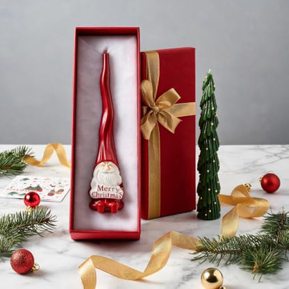 2 PCS 3D Christmas Tree & Santa Claus Silicone Pillar Candle Molds (2 Count)