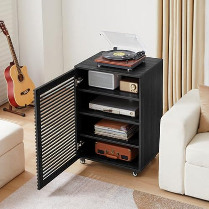 5 Tier AV Media Cabinet with Grille Door