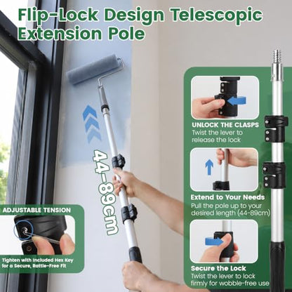1.4 3 ft Aluminum Telescoping Extension Pole
