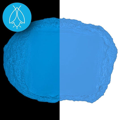 Glow in The Dark Pigment Powder - Neutral and Fluorescent Color for Art Painting, Fine Art, Nail Art Paint, and DIY Crafts - Long Lasting 10+ Color Options - Fluorescent Blue - (30 Grams/1 Ounce)