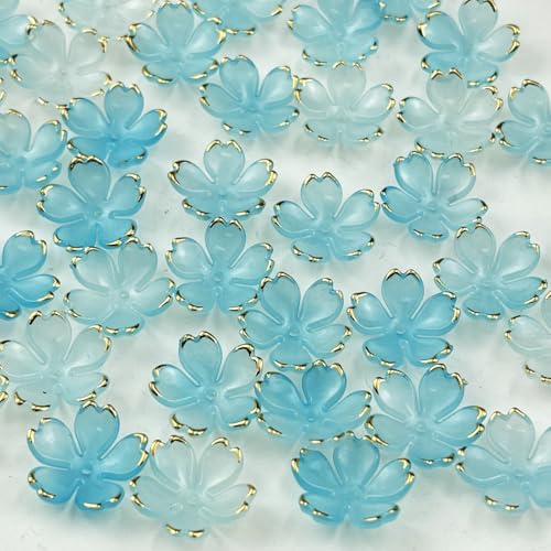 100pcs Acrylic Flower Beads (100 Count)