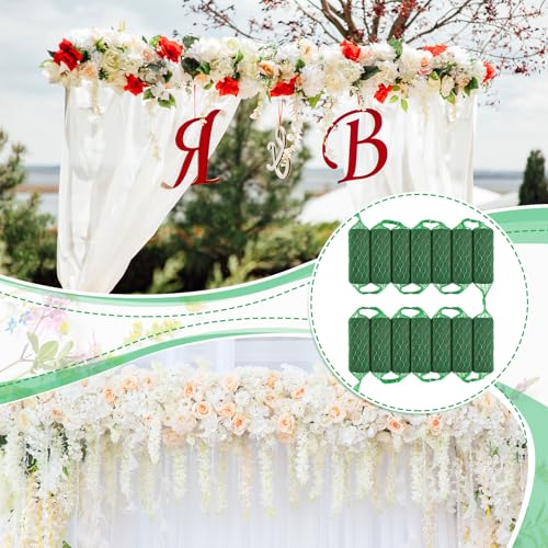 21 Pcs Floral Foam Garland 13.8ft Absorption Flower Holder Plant Foam Flower Green Sponge for Wedding Arch Door Tabletop Decoration Arrangement Home Garden Craft (13.8 Foot)