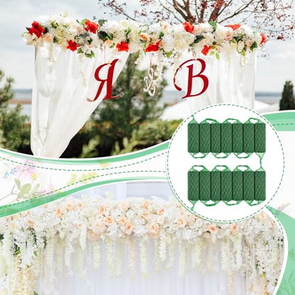 21 Pcs Floral Foam Garland 13.8ft Absorption Flower Holder Plant Foam Flower Green Sponge for Wedding Arch Door Tabletop Decoration Arrangement Home Garden Craft (13.8 Foot)