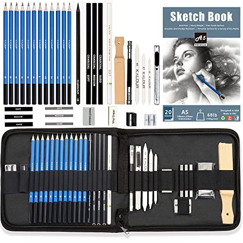 34 Sketching Pencil Set with Sketchbook