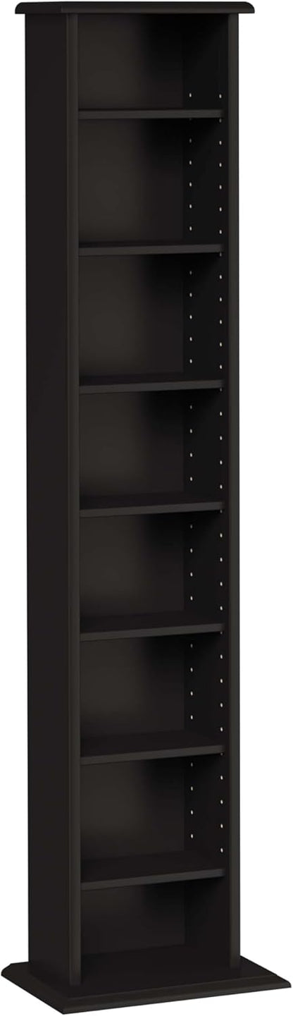 Prepac Narrow Cabinet Media Storage, 13" Wide, Black