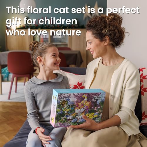 Cat and Flower Building Toy Set for Girl 10+
