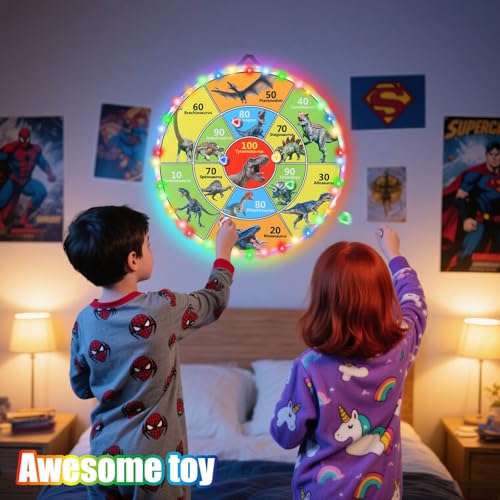 30 Inch LED Dart Board Kids Game (12 Count)