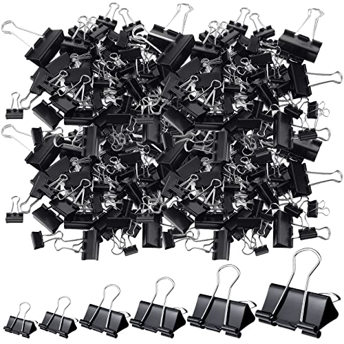 1000 Pcs Binder Clips Bulk Black Metal Clip (1000 Count)