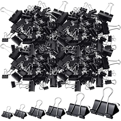 1000 Pcs Binder Clips Bulk Black Metal Clip (1000 Count)