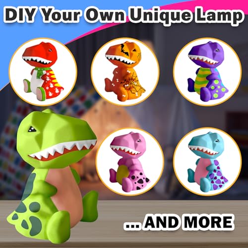 4.3in Paint Your Own Dinosaur Lamp Kit