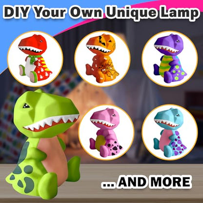 4.3in Paint Your Own Dinosaur Lamp Kit