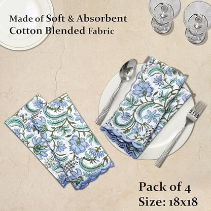 Hand Block Print Cloth Napkins (4 Count)