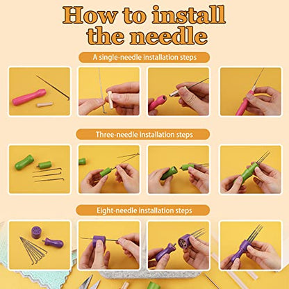 99 Pcs Needle Felting Kit with 3 Sizes Felting Needles and Pad (99 Count)