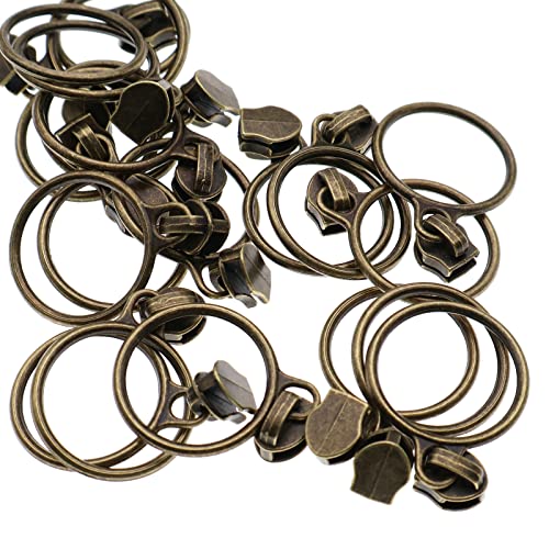 5# Black Nylon Zipper Tape Brass Teeth 10 Yards Continuous Zipper with 25 pcs Ring Pull Silders Bulk