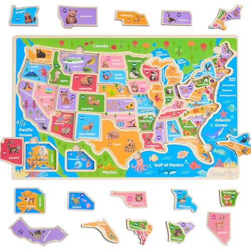 USA Map Wooden Puzzle