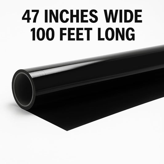 Anderson's Black Shiny Metallic PVC Roll: 47" x 100' Flame-Resistant Event Decor for Weddings, Parties, Photo Booths, Gift Wrap, Table Covers, Backdrops, Crafts & Holiday Decorations