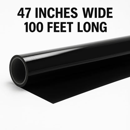 Anderson's Black Shiny Metallic PVC Roll: 47" x 100' Flame-Resistant Event Decor for Weddings, Parties, Photo Booths, Gift Wrap, Table Covers, Backdrops, Crafts & Holiday Decorations