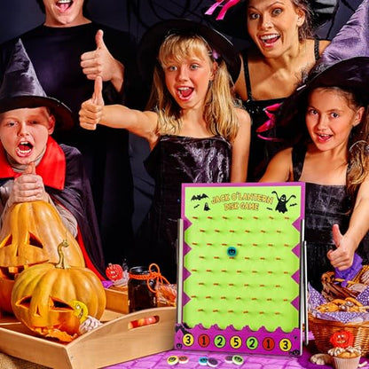 8 Pcs Halloween Carnival Game Wood Disk Drop Game Tabletop (8 Count)