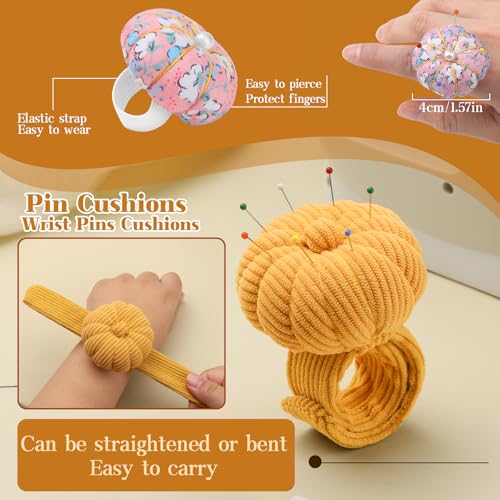 Wrist Pin Cushions for Sewing Cute Sewing Pin Cushion 200PCS Sewing Pins (200 Count)