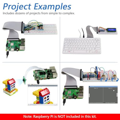 Complete Starter Kit for Raspberry Pi 5 4 B 3 B+ 500 Zero 2 W (386 Count)