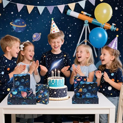 12 Sheet Galaxy Telescope Wrapping Paper (12 Count)