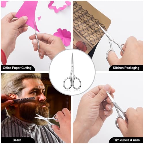 Stainless Steel Small Scissors with Textured Handle