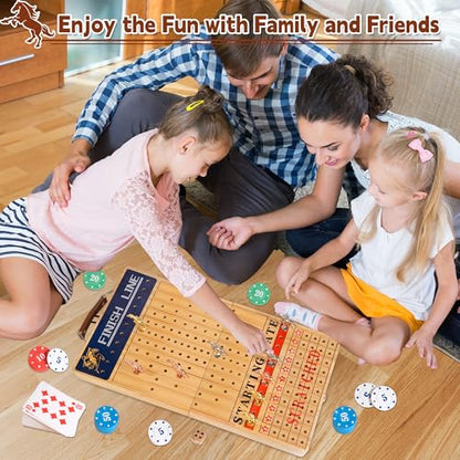 Large 21 Inches Horse Race Board Game