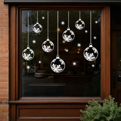 Christmas Window Stencils for Glass Snowflake Window Stencils (5 Count)