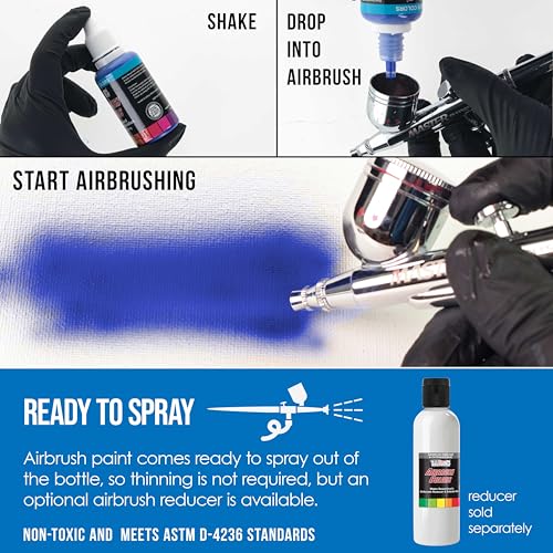 Opaque Lake Blue Acrylic Airbrush Paint