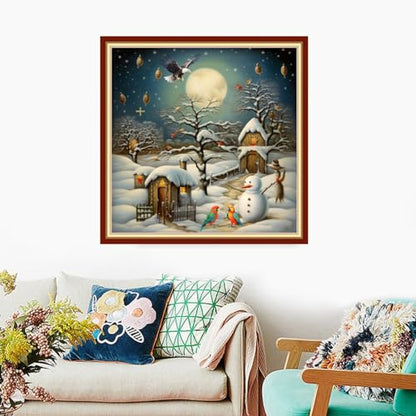 Stamped Cross Stitch Kits Full Range of Embroidery Needlework Starter Kits for Beginners Adults 11CT Embroidery Patterns Art Crafts DIY Needlepoint Kits