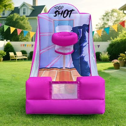 Inflatable Basketball Hoop Carnival Game with Built